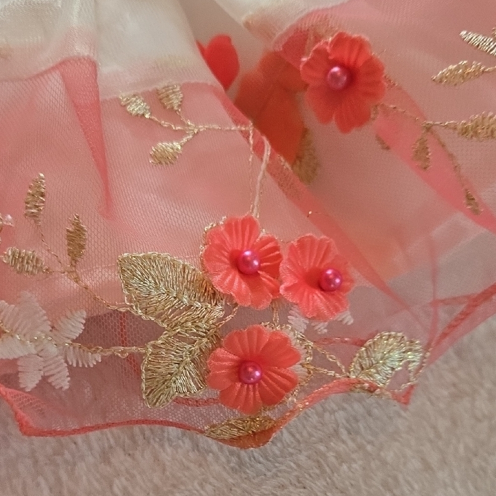 ADRICK NWT Sz1 EIGHT LAYERS BEADS Embroidery DETAILS LAYERS PUFF PHOTO OPSBABY!! - Picture 8 of 13